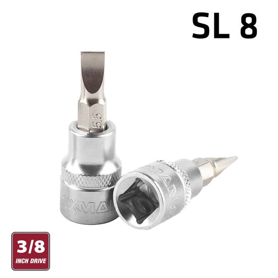 FIXMAN 3/8" Dr.bit Socket Sl8 Slotted Screwdriver Bit